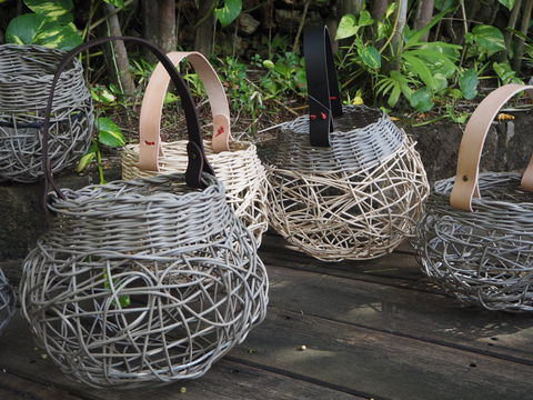Weaving: Woven Basket With Leather Handle - Hotel Accommodation 0