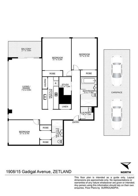 Gadigal Groove - Modern And Bright 3BR Executive Apartment In Zetland With Views - Hotel Accommodation 11