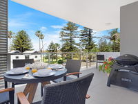 Bathers at the Beach - across from Surf Beach